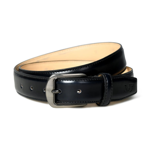 Black leather belt