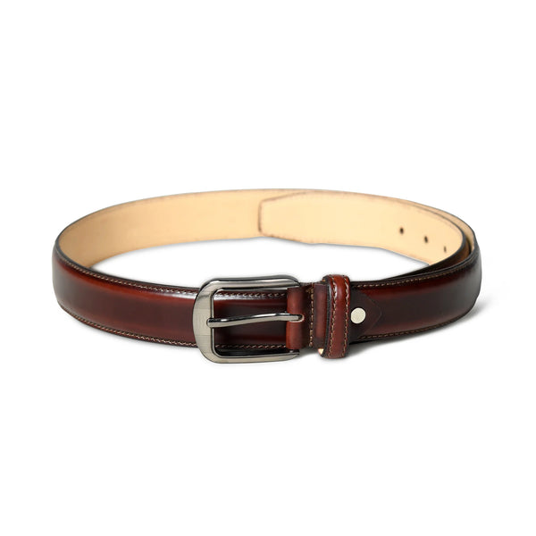 Dark brown leather belt