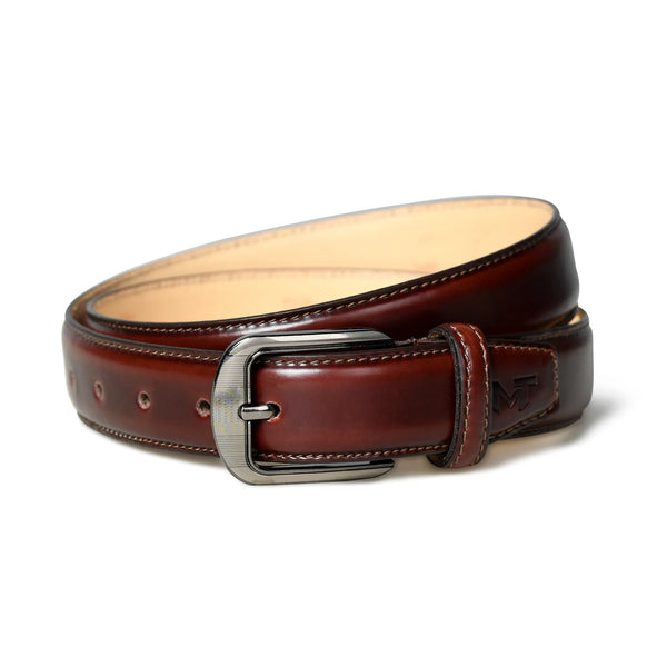 Dark brown leather belt